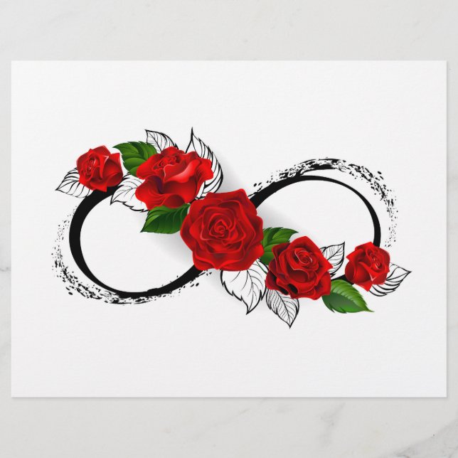 Infinity Symbol with Red Roses Flyer (Front)