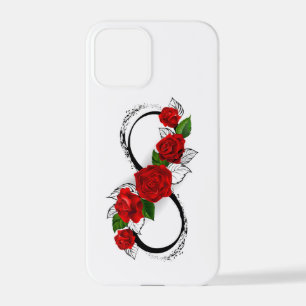 Infinity Symbol with Red Roses iPhone 12 Pro Case