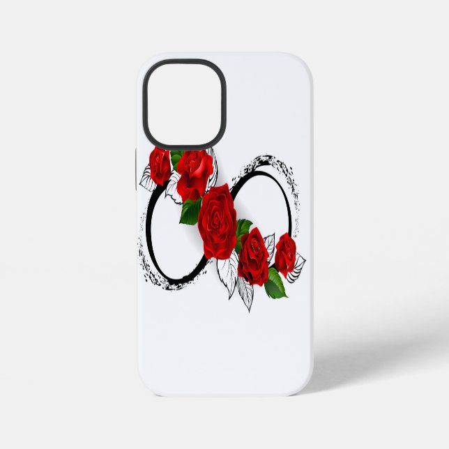 Infinity Symbol with Red Roses iPhone Case (Back)