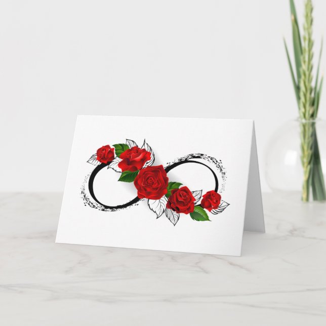 Infinity Symbol with Red Roses Programme (Front)