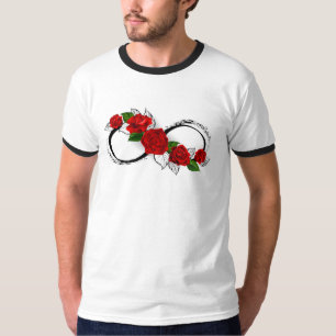 Infinity Symbol with Red Roses T-Shirt