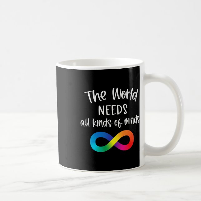 Infinity The World Needs All Kinds Of Minds Autism Coffee Mug (Right)