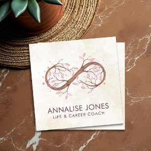 Infinity Tree Branch - pastels Square Business Card