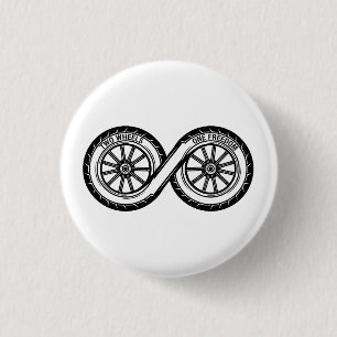 Infinity Two Wheels Freedom 3 Cm Round Badge