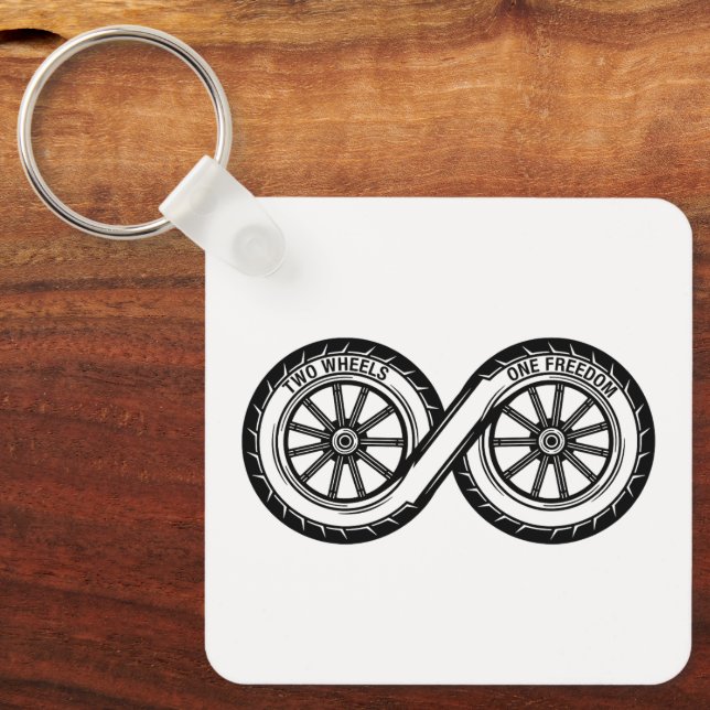 Infinity Two Wheels Freedom Key Ring (Front)