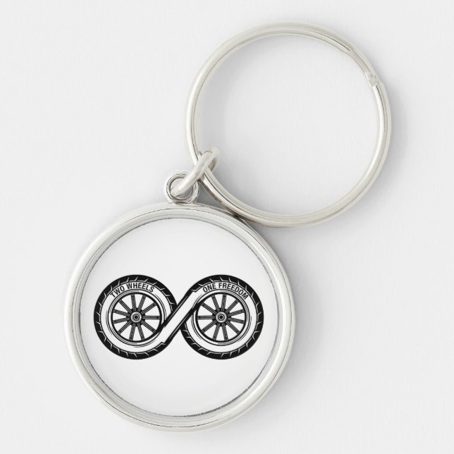 Infinity Two Wheels Freedom Key Ring (Front)