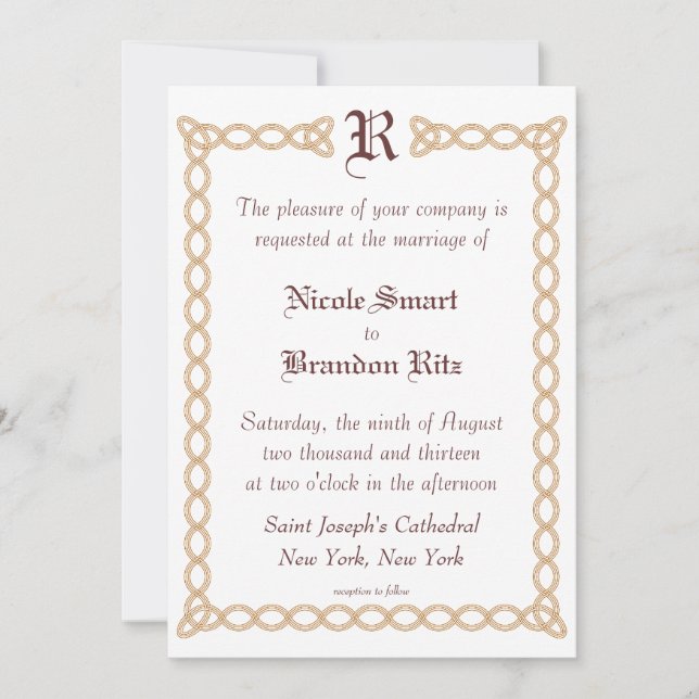 Infinity Wedding Invitation (Front)