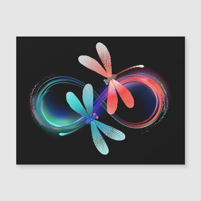 Infinity with glowing dragonflies (Front)