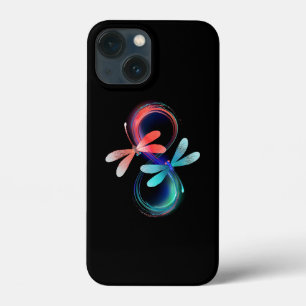Infinity with glowing dragonflies iPhone 13 mini case