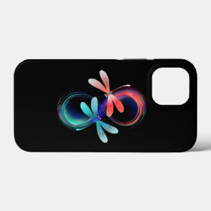 Infinity with glowing dragonflies iPhone 13 mini case