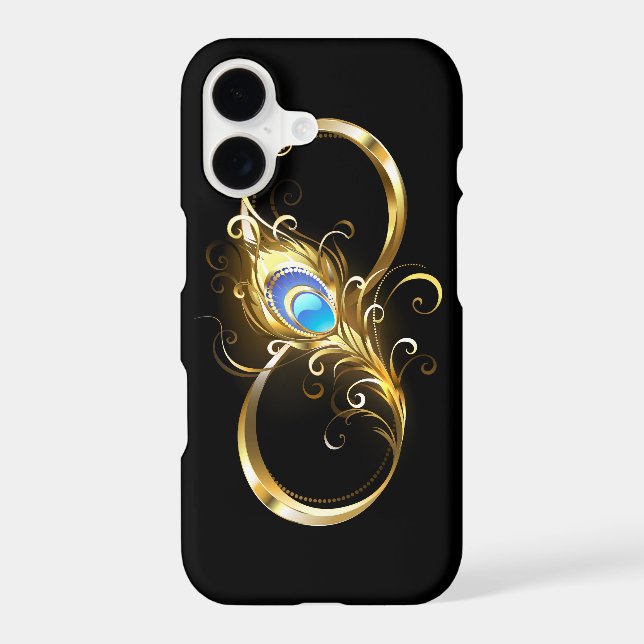 Infinity with Golden Peacock Feather (Back)