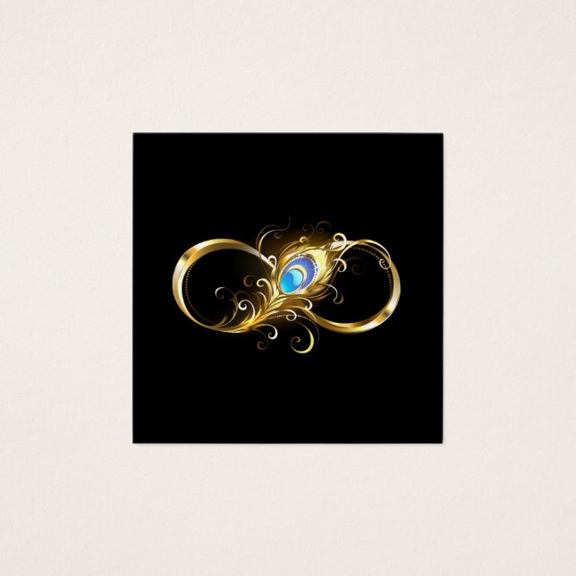 Infinity with Golden Peacock Feather (Front)
