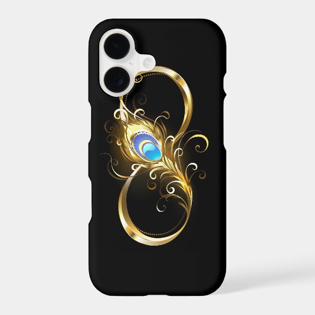 Infinity with Golden Peacock Feather (Back)