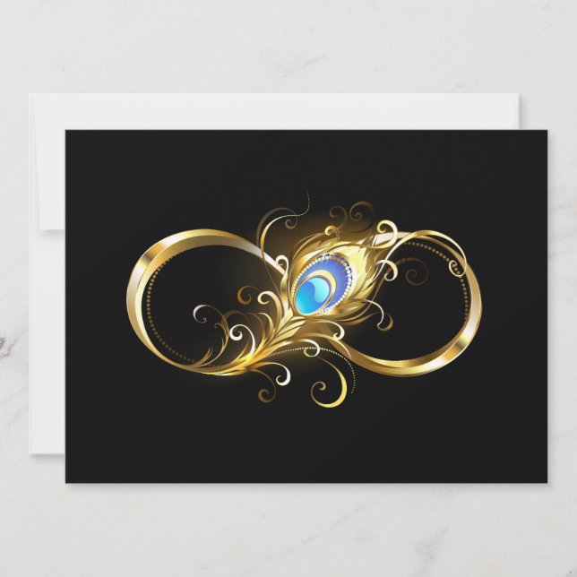 Infinity with Golden Peacock Feather (Front)