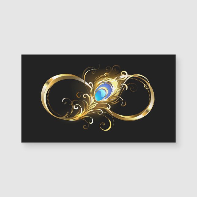 Infinity with Golden Peacock Feather (Front)