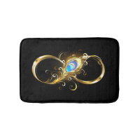 Infinity with Golden Peacock Feather