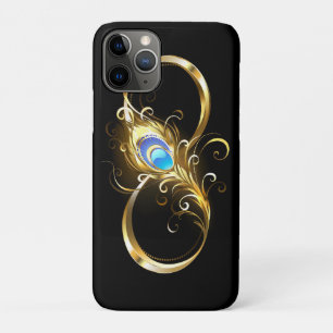 Infinity with Golden Peacock Feather iPhone 11 Pro Case