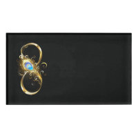 Infinity with Golden Peacock Feather