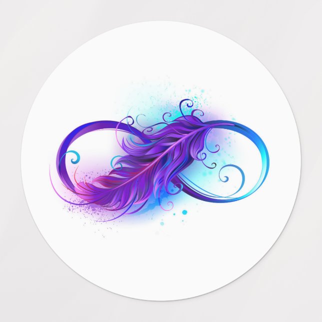 Infinity with Purple Feather (Design 1)