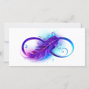 Infinity with Purple Feather