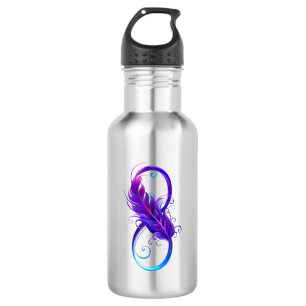 Infinity with Purple Feather 532 Ml Water Bottle