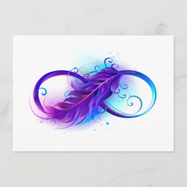 Infinity with Purple Feather Advice Card (Front)