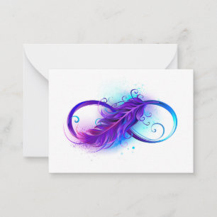 Infinity with Purple Feather Advice Card