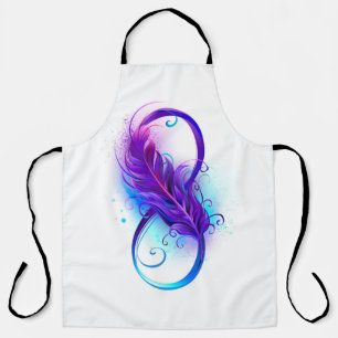 Infinity with Purple Feather Apron