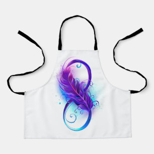 Infinity with Purple Feather Apron