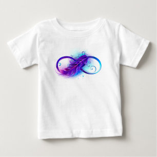 Infinity with Purple Feather Baby T-Shirt