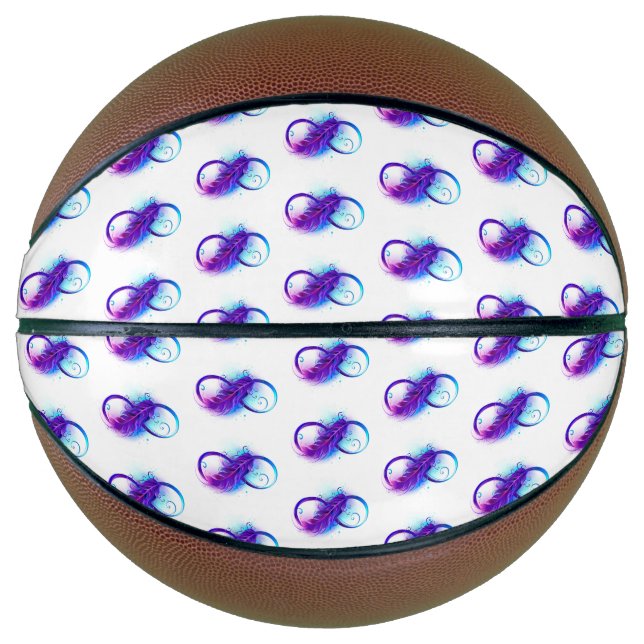 Infinity with Purple Feather Basketball (Front)