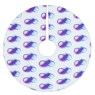 Infinity with Purple Feather Brushed Polyester Tree Skirt