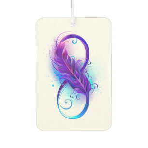 Infinity with Purple Feather Car Air Freshener