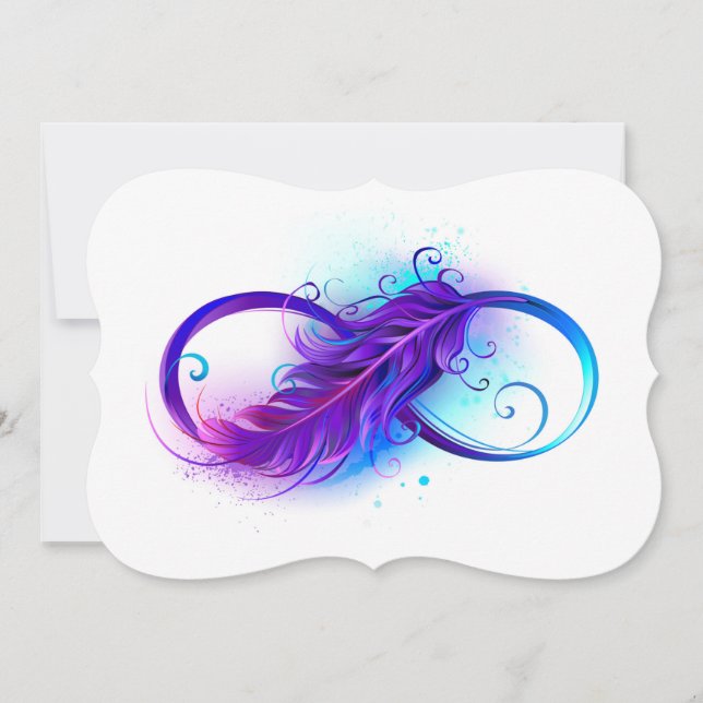 Infinity with Purple Feather Card (Front)