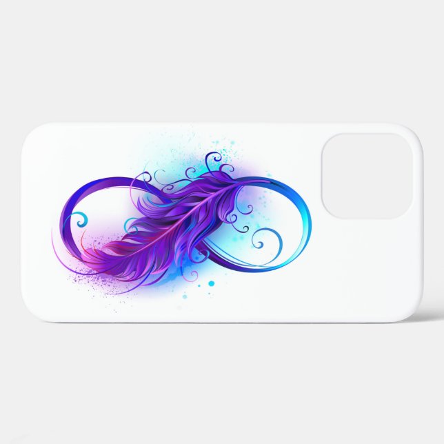 Infinity with Purple Feather Case-Mate iPhone Case (Back (Horizontal))