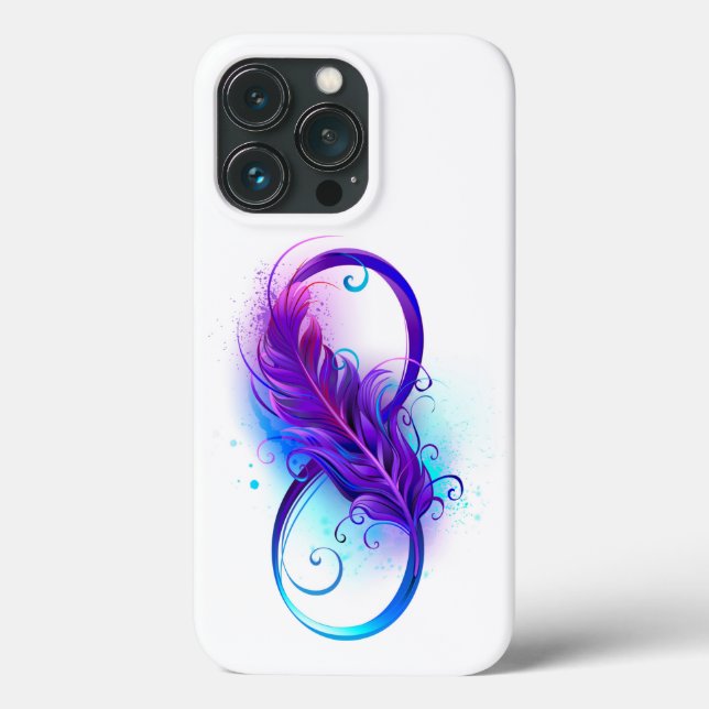 Infinity with Purple Feather Case-Mate iPhone Case (Back)