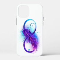 Infinity with Purple Feather