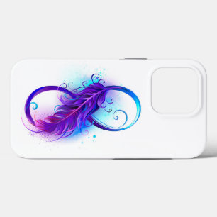 Infinity with Purple Feather iPhone 13 Pro Case