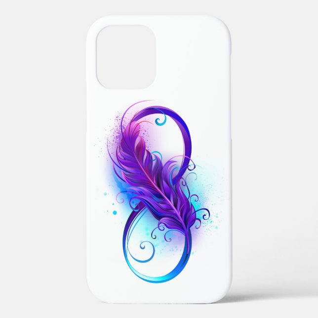 Infinity with Purple Feather Case-Mate iPhone Case (Back)