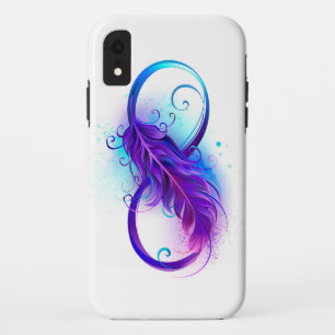 Infinity with Purple Feather iPhone XR Case