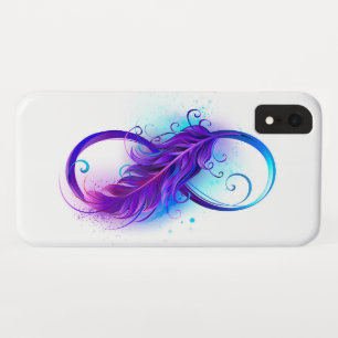 Infinity with Purple Feather iPhone XR Case