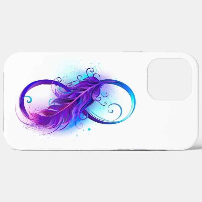 Infinity with Purple Feather Case-Mate iPhone Case (Back (Horizontal))