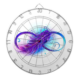 Infinity with Purple Feather Dartboard