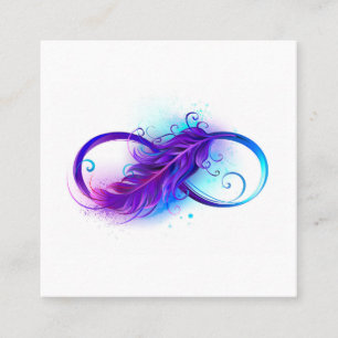 Infinity with Purple Feather Discount Card