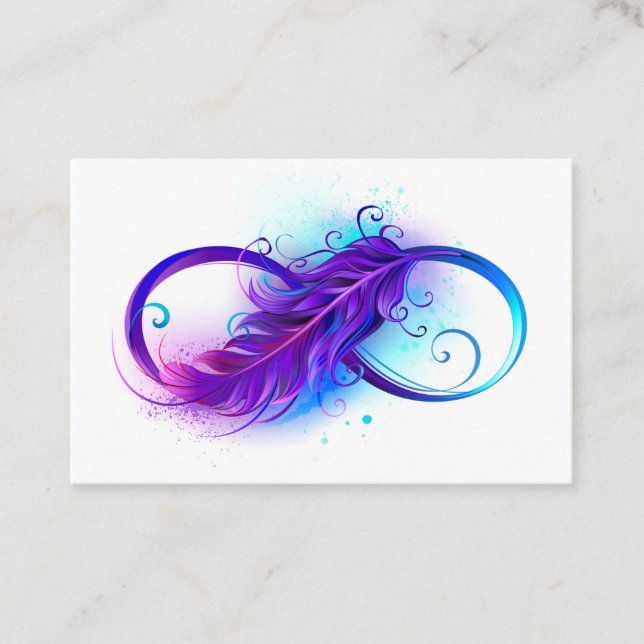 Infinity with Purple Feather Discount Card (Front)