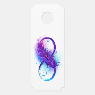 Infinity with Purple Feather Door Hanger