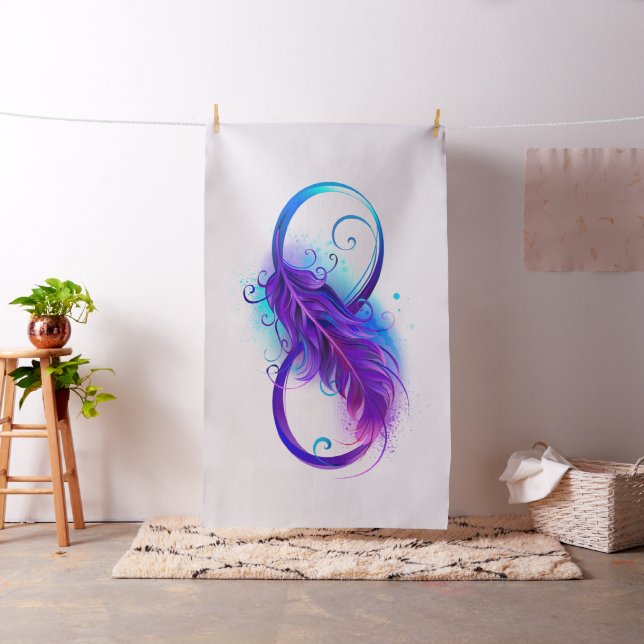 Infinity with Purple Feather Fabric (In Situ)