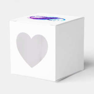 Infinity with Purple Feather Favour Box