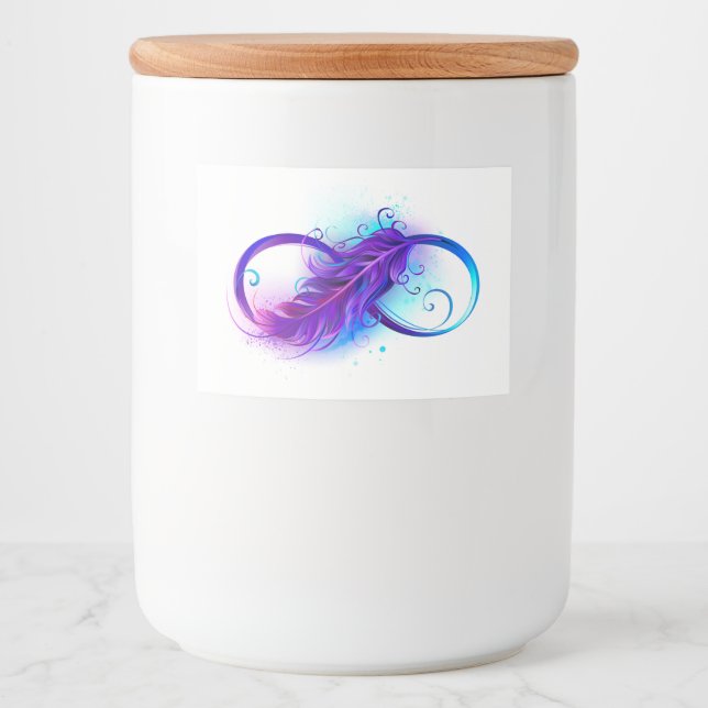 Infinity with Purple Feather Food Label (Front)