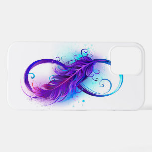 Infinity with Purple Feather iPhone 12 Pro Case